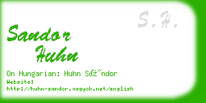 sandor huhn business card